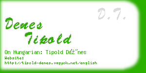 denes tipold business card